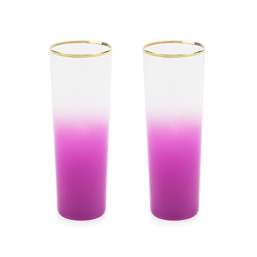 Spritzer Glass Bougainvillea Set of 2 Purple