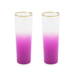 Spritzer Glass Bougainvillea Set of 2 Purple