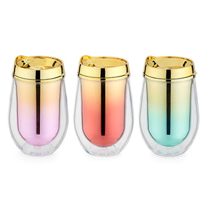 Metallic Ombre stemless wine assortment