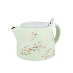 Harper Champagne Dots Ceramic Teapot & Infuser by Pinky Up