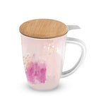 Bailey™ Pink Abstract Ceramic Tea Mug & Infuser by Pinky Up®