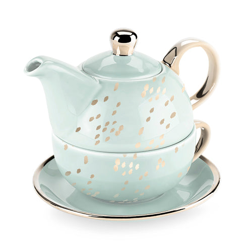 Addison Champagne Dots Tea for One Set by Pinky Up