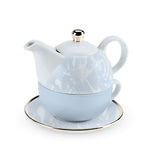 Addison Dusty Blue Floral Tea for One Set