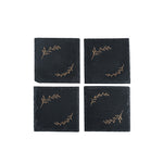 Rustic Holiday: Gilded Slate Coaster Set by Twine