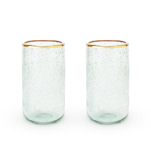 Seaside: Sea Foam Bubble Glass Tumbler Set by Twine