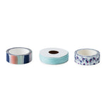 Stripe and Polka Dot Washi Tape & Mint Yarn Set of 3