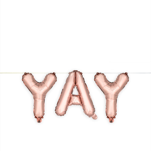 Rose Gold YAY Mylar Balloon by Cakewalk