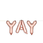 Rose Gold YAY Mylar Balloon by Cakewalk