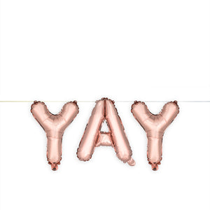 Rose Gold YAY Mylar Balloon by Cakewalk