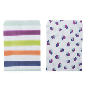 Striped and Dot Paper Treat Bag Set of 24