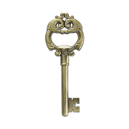 Chateau: Brass Finish Antique Key Zinc Alloy Bottle Opener b