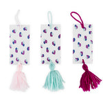 Dot Paper Tag with Assorted Colored Tassels Set of 12