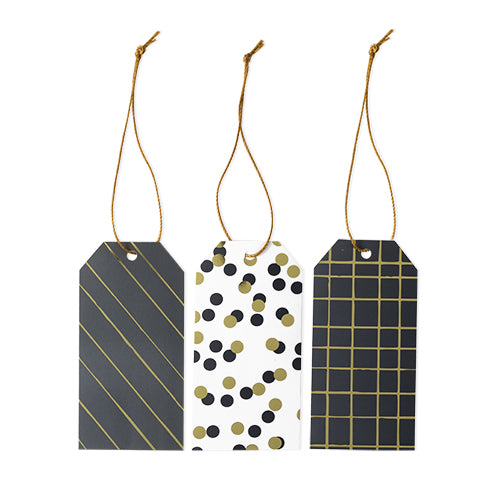 Assorted Noir Pattern Paper Tags