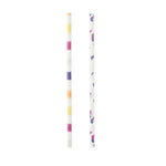 Polka Dot and Stripe Pattern Straw Set of 24