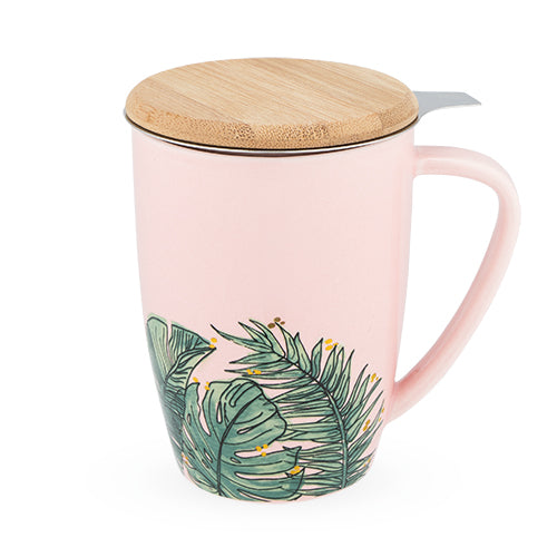 Bailey™ Tropical Ceramic Tea Mug & Infuser by Pinky Up