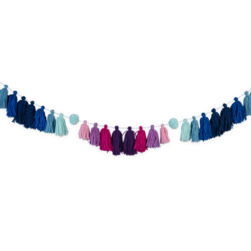 Yarn Tassel and Pom Pom Garland 8 feet