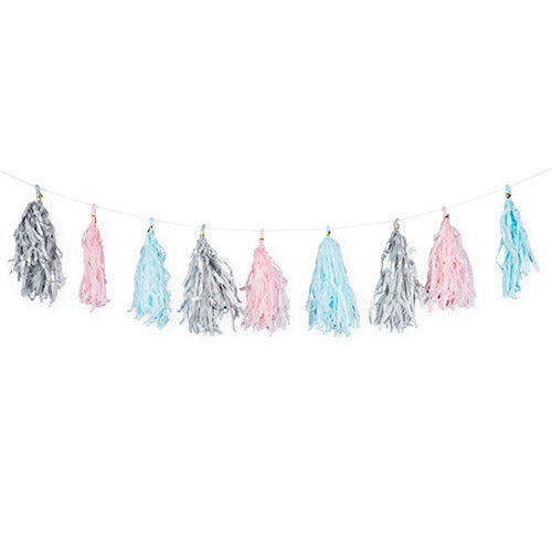 Colored Tissue Tassel Garland