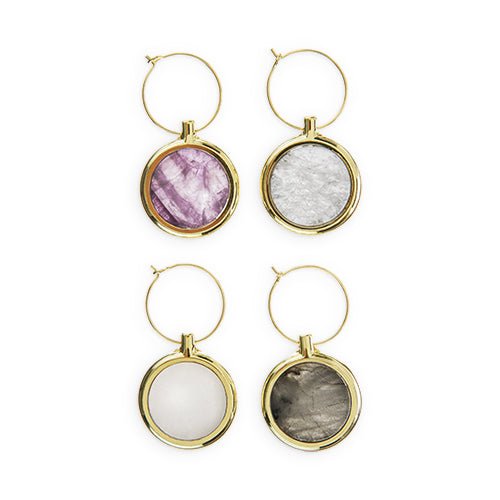 Garden Party™: Agate Wine Charm Set by Twine®