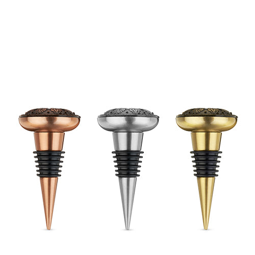 Chateau™: Assorted Brushed Metals Filigree Stopper by Twine®