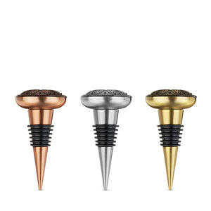 Chateau™: Assorted Brushed Metals Filigree Stopper by Twine®