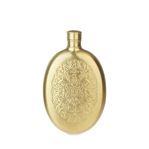 Chateau™: Brushed Brass Finish Stainless Steel Filigree Flas