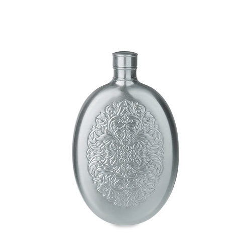 Chateau™: Brushed Pewter Finish Stainless Steel Filigree Fla