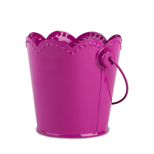 Fuchsia Galvanized Metal Pail