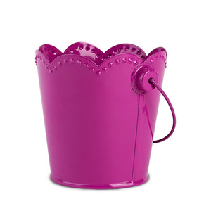 Fuchsia Galvanized Metal Pail