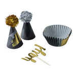 Brushstroke Noir Cupcake Kit