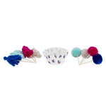 Cupcake Kit Set of 24 Cupcake Holders 12 Yarn Tassel and 12