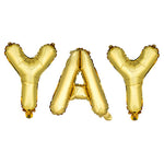 Gold YAY Mylar Balloon