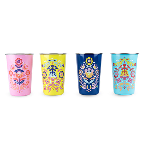 Frida: Assorted Painted Floral Tumblers