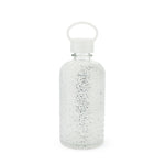 Glimmer: Silver Glitter Silicone Water Bottle