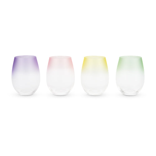 Frosted: Ombre' Stemless Wine Glasses (set of 4)