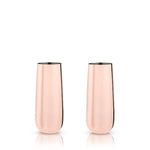 Summit: Stemless Copper Champagne Flutes (VISKI)