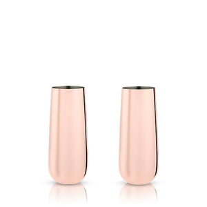 Summit: Stemless Copper Champagne Flutes (VISKI)