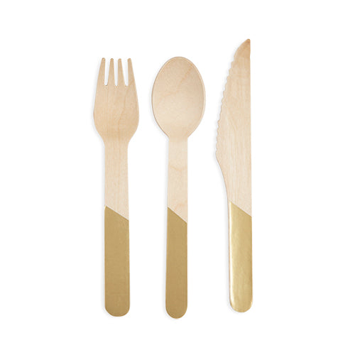 Gold Dipped Flatware by Cakewalk
