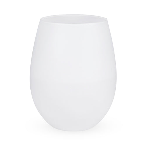 Stone: Powder White Stemless Wine Glass (Set of 2) by True