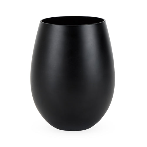 Stone: Stemless Wine Glass in Matte Black (Set of 2)