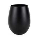 Stone: Stemless Wine Glass in Matte Black (Set of 2)