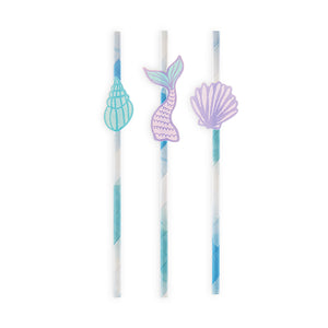 Mermaid Straw with Tail Attachment