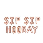 SIP SIP HOORAY Rose Gold Mylar Balloon by Cakewalk