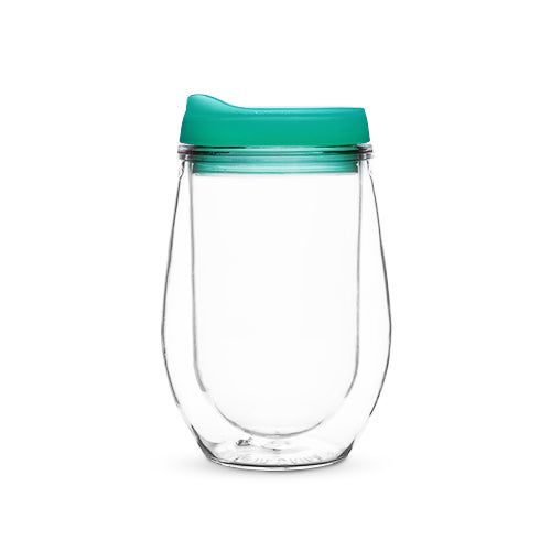 Traveler Double Walled Wine Tumbler in Green by True