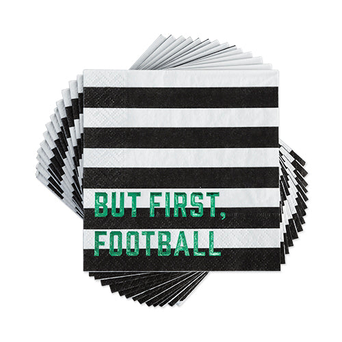 But First, Football Appetizer Napkin by Cakewalk