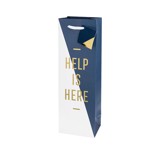 Help Is Here Single-Bottle Wine Bag by Cakewalk