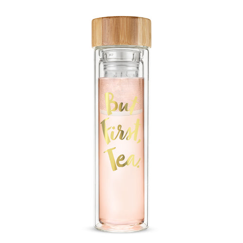 Blair™ But First Tea Glass Travel Infuser Mug by Pinky Up®