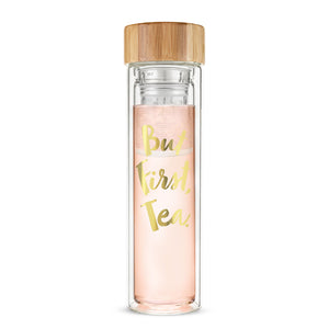 Blair™ But First Tea Glass Travel Infuser Mug by Pinky Up®