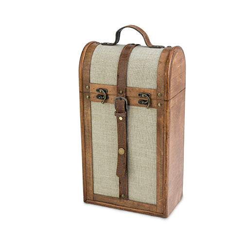 Chateau: 2-Bottle Vintage Trunk Wine Box by Twine