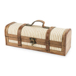 Chateau™: 1-Bottle Vintage Striped Trunk Wine Box by Twine