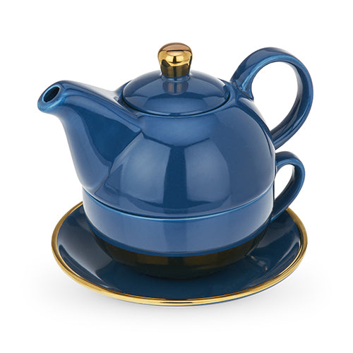 Addison™ Dark Blue and Gold Tea for One Set by Pinky Up®
